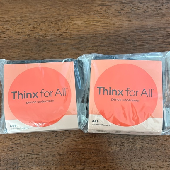 NEW NWT 2 packs of THINX For All period underwear black bikini size Small - Picture 1 of 4